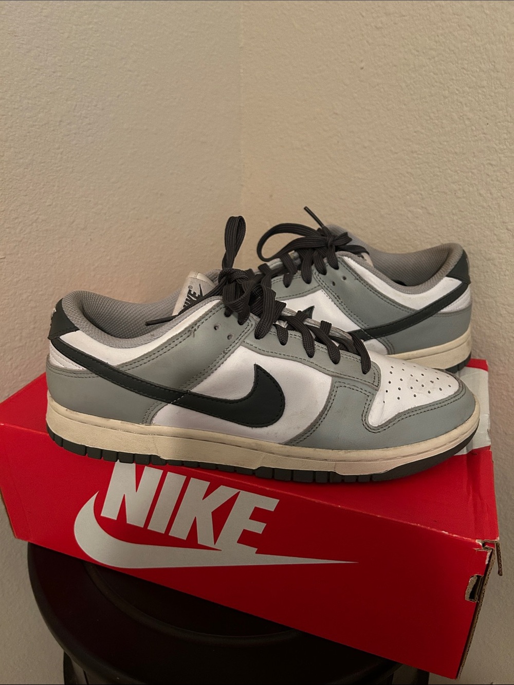 Nike Women’s White, Light Gray & Black Low-Top Sneakers